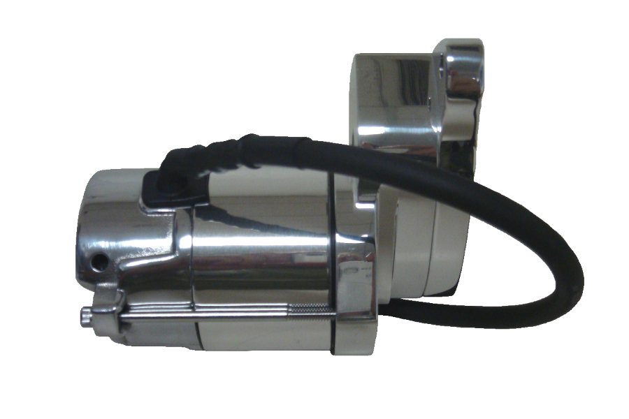 Spyke 410210 - Chrome 1.4 kW Starter for Late 79 to Early 84 Big Twin 4-Speed Models with Rear Chain