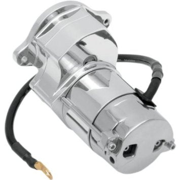 Spyke 410210 - Chrome 1.4 kW Starter for Late 79 to Early 84 Big Twin 4-Speed Models with Rear Chain