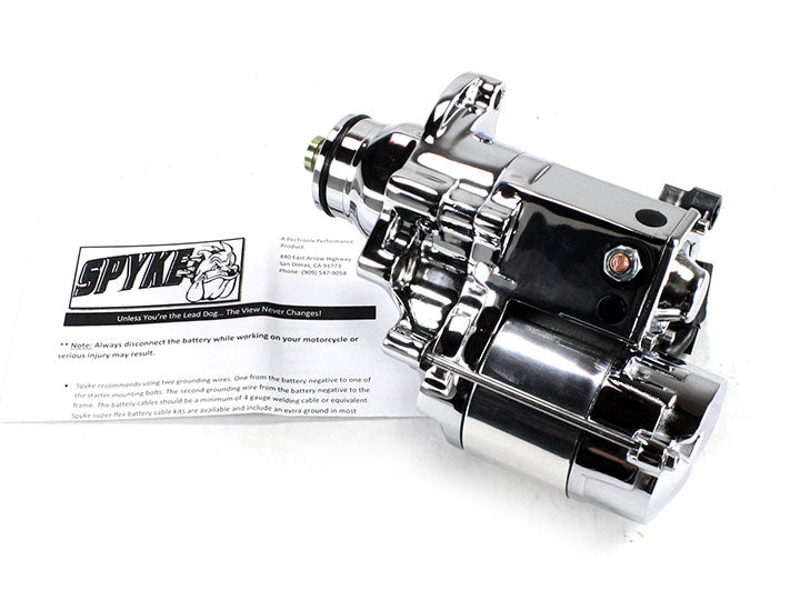 Spyke 412210 - Chrome 1.4 kW Starter for 2006-17 Dyna Models and 2007-16 Big Twin Twin Cam Models