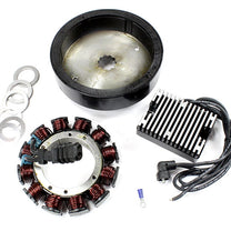 Spyke 425410 - 32 Amp Charging Kit with Black Voltage Regulator for 70-99 Big Twin Harley&reg; Models (Except Twin Cam)