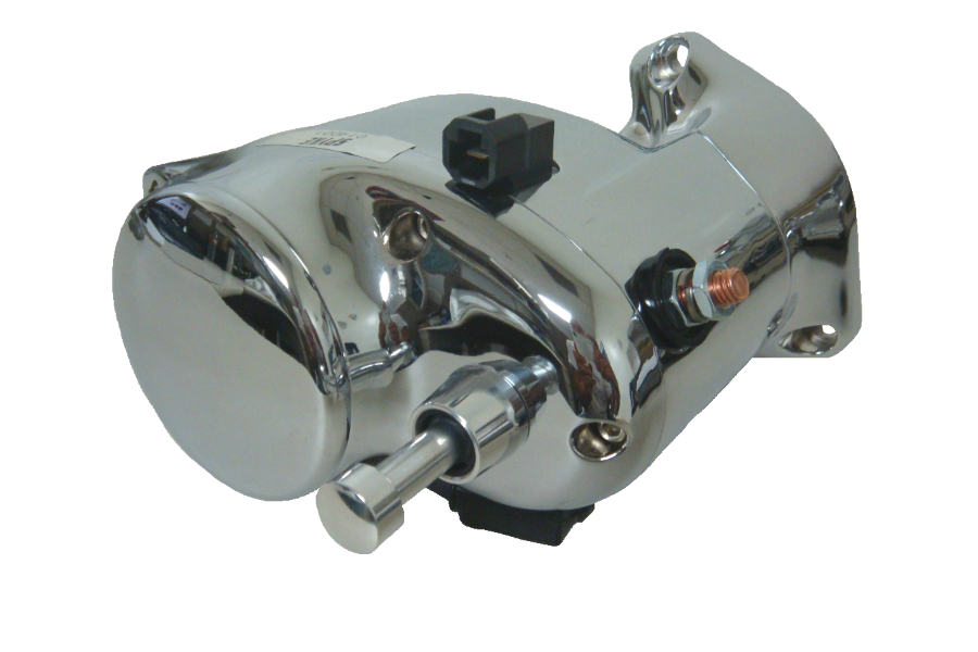 Spyke 484155 - Polished Stealth Starter with Push Button for 94-06 Big Twin Harley&reg; Models (Except 2006 Dyna)