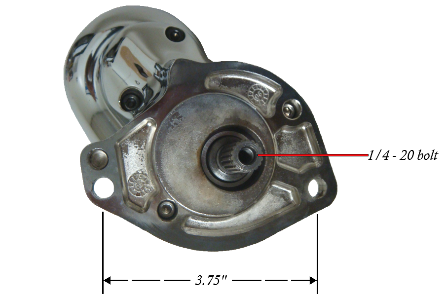 Spyke 484155 - Polished Stealth Starter with Push Button for 94-06 Big Twin Harley&reg; Models (Except 2006 Dyna)