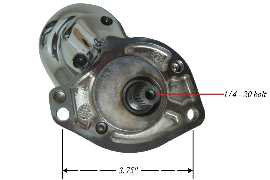 Spyke 404155 - Polished Stealth Starter for 94-06 Big Twin Harley&reg; Models (Except 2006 Dyna)