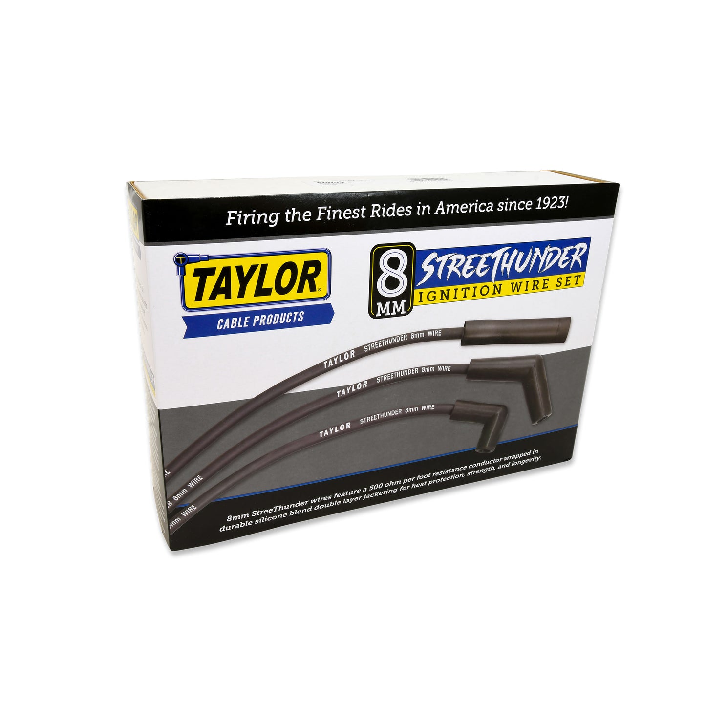 Taylor Cable 51002 8mm Streethunder Custom Spark Plug Wires 8 cyl black