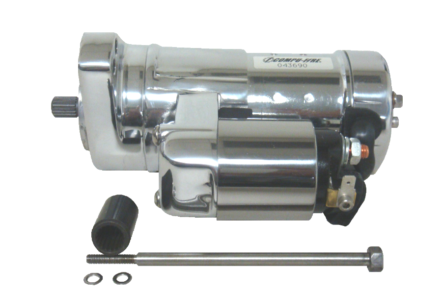Compu-Fire 53900 - Chrome High Speed Gen 3 Starter for 99-06 Big Twin Harley&reg; Models with Twin Cam &amp; Fuel Injection (Except 2006 Dyna)