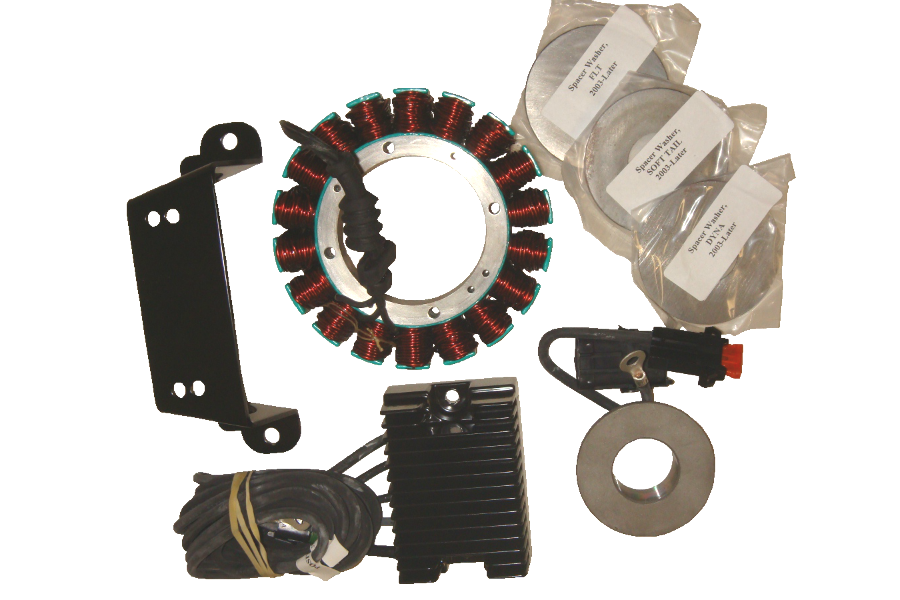 Compu-Fire 55565 - Charging System Kit with Vented Rotor for 03-06 Twin Cam Harley&reg; Models (Except 2006 Dyna)