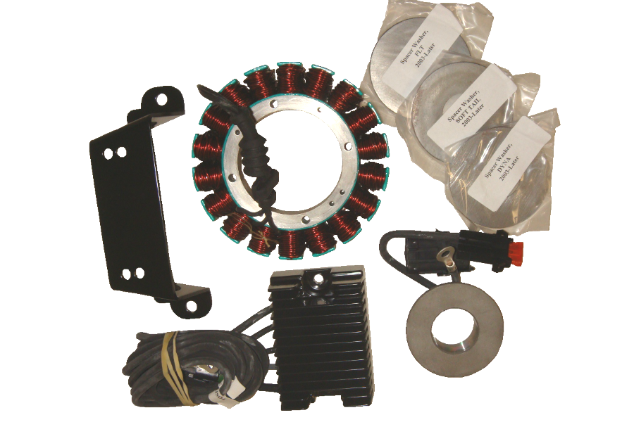 Compu-Fire 55566 - Charging System Kit with Vented Rotor for 99-02 Twin Cam Harley&reg; Models