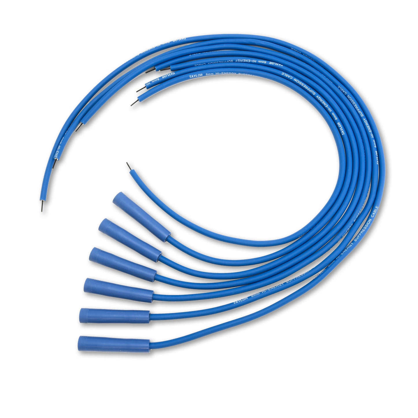 Taylor Cable 60645 8mm hi-energy Ignition Wires univ 6cyl 180 res blue