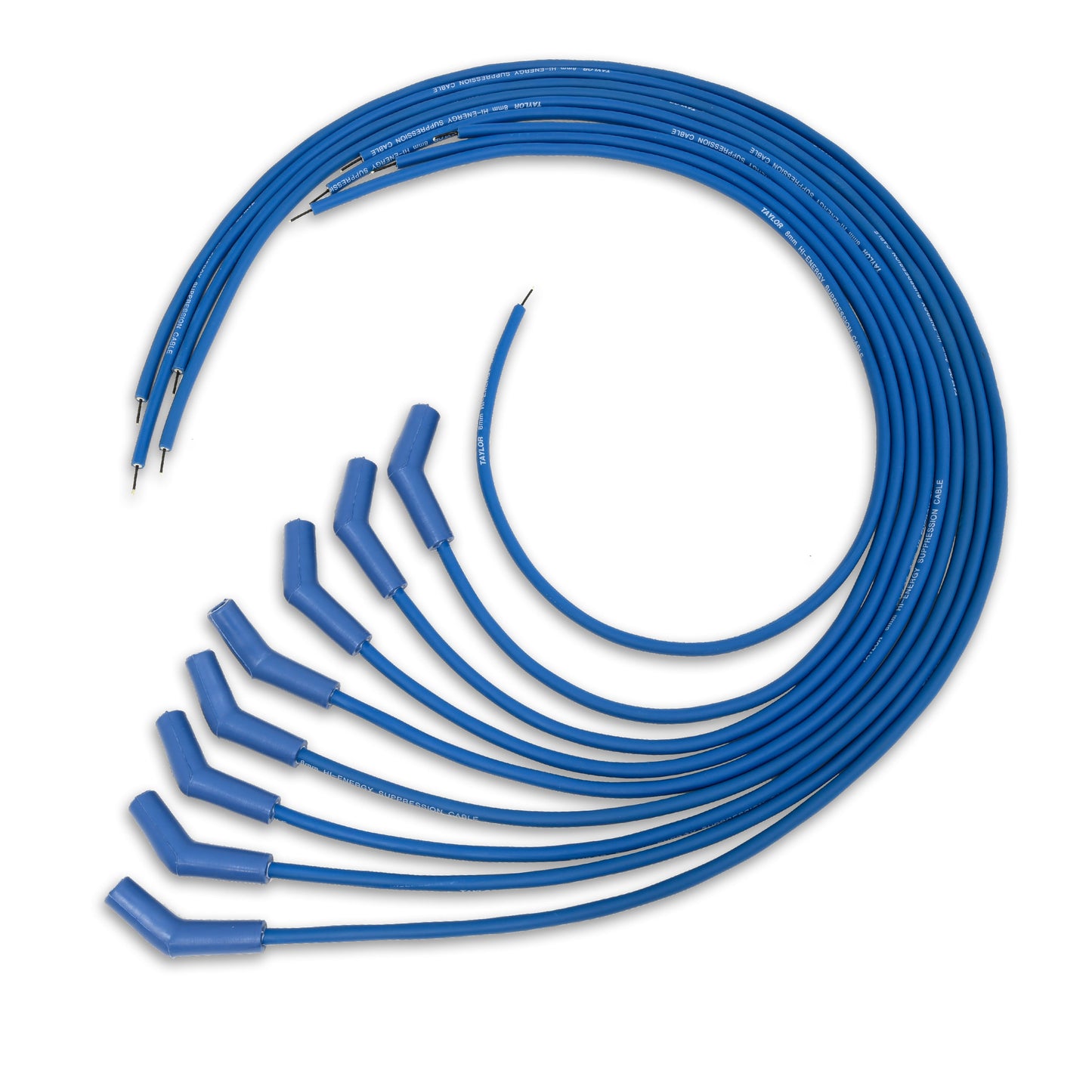 Taylor Cable 60653 8mm hi-energy Ignition Wires univ 8cyl 135 res blue