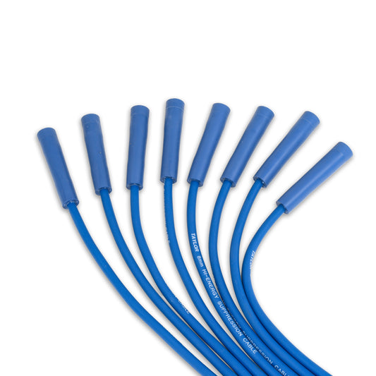 Taylor Cable 60655 8mm hi-energy Ignition Wires univ 8cyl 180 res blue