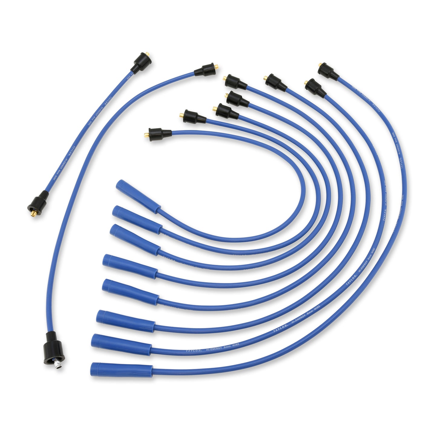 Taylor Cable 64671 8mm High Energy  RC Custom Spark Plug Wires 8 cyl blue