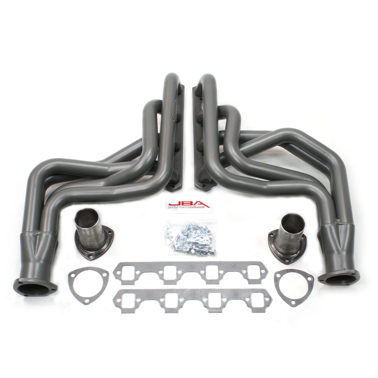 JBA Performance Exhaust 6612SJT 1 3/4" Header Long Tube Stainless Steel Mustang 64-73 Cougar 67-68 Fairlane 66-67 Falcon 60-65 Comet 62-65, Ranchero 60-67 260-351W with TCI or similar Mustang II steering swap Titanium Ceramic