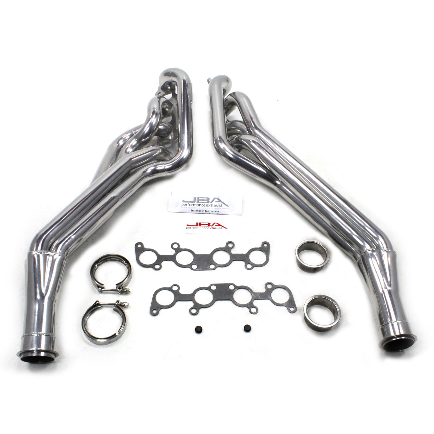 JBA Performance Exhaust 6685SJS 1 7/8" Header Long Tube Stainless Steel 2011-14 Mustang 5.0 Silver Ceramic