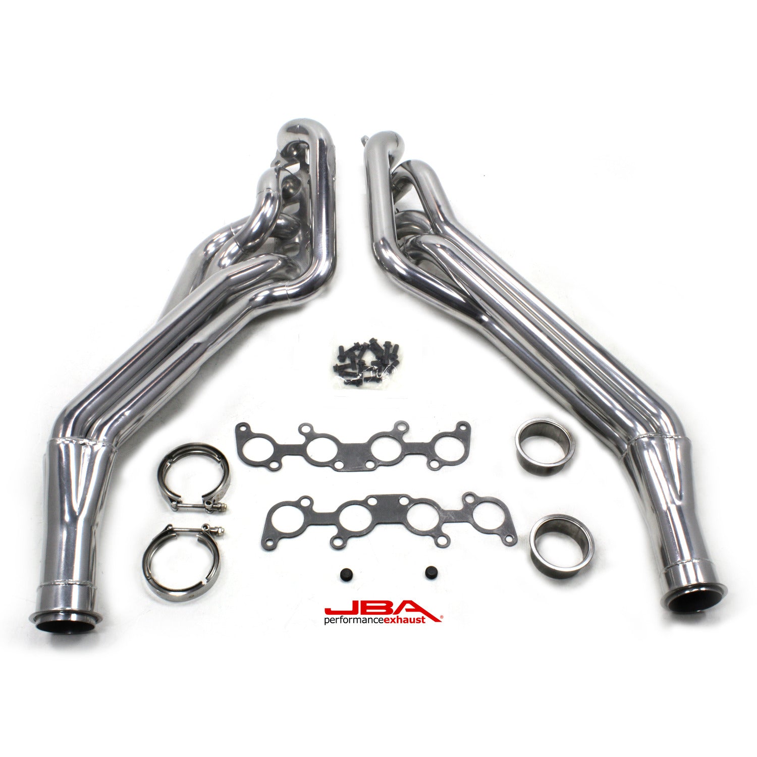 JBA Performance Exhaust 6689SJS Header Long Tube Stainless Steel 1 7/8" 15-19 Mustang 5.0L Silver Ceramic