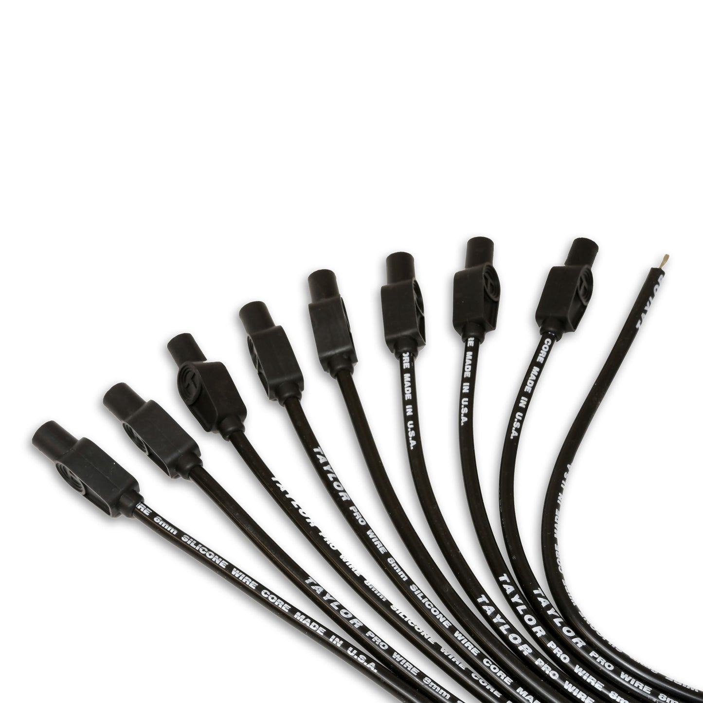 Taylor Cable 70054 8mm Pro TCW Ignition Wires univ 8 cyl 180 black