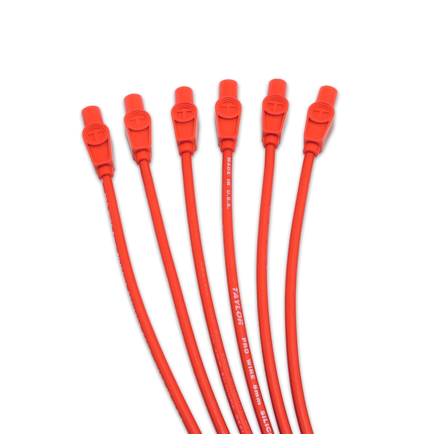 Taylor Cable 8mm 70245 Pro RC Ignition Wires univ 6 cyl 180 red