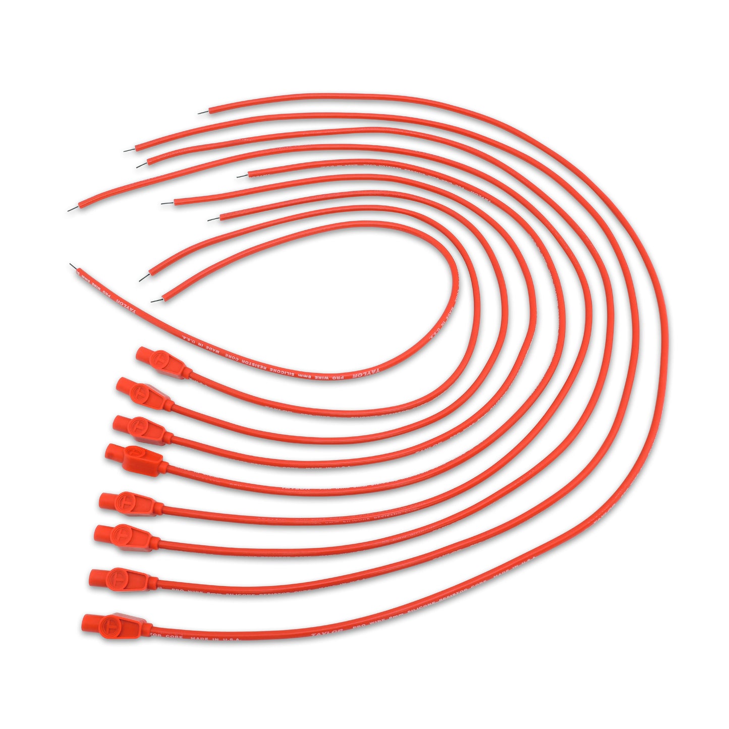 Taylor Cable 70255 8mm Pro RC Ignition Wires univ 8 cyl 180 red