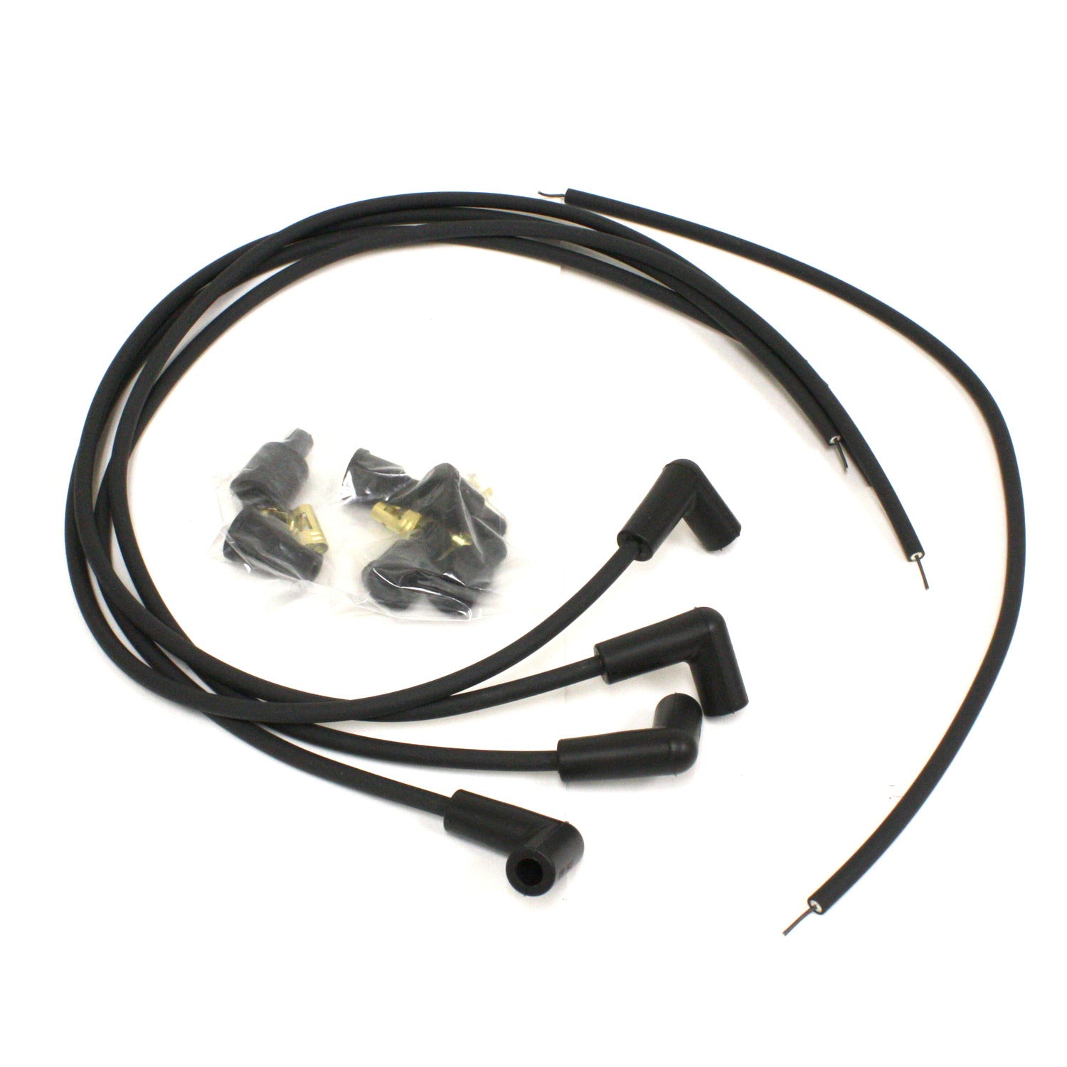 PerTronix 704190 Flame-Thrower Spark Plug Wires 4 cyl British Universal 90 Degree Black