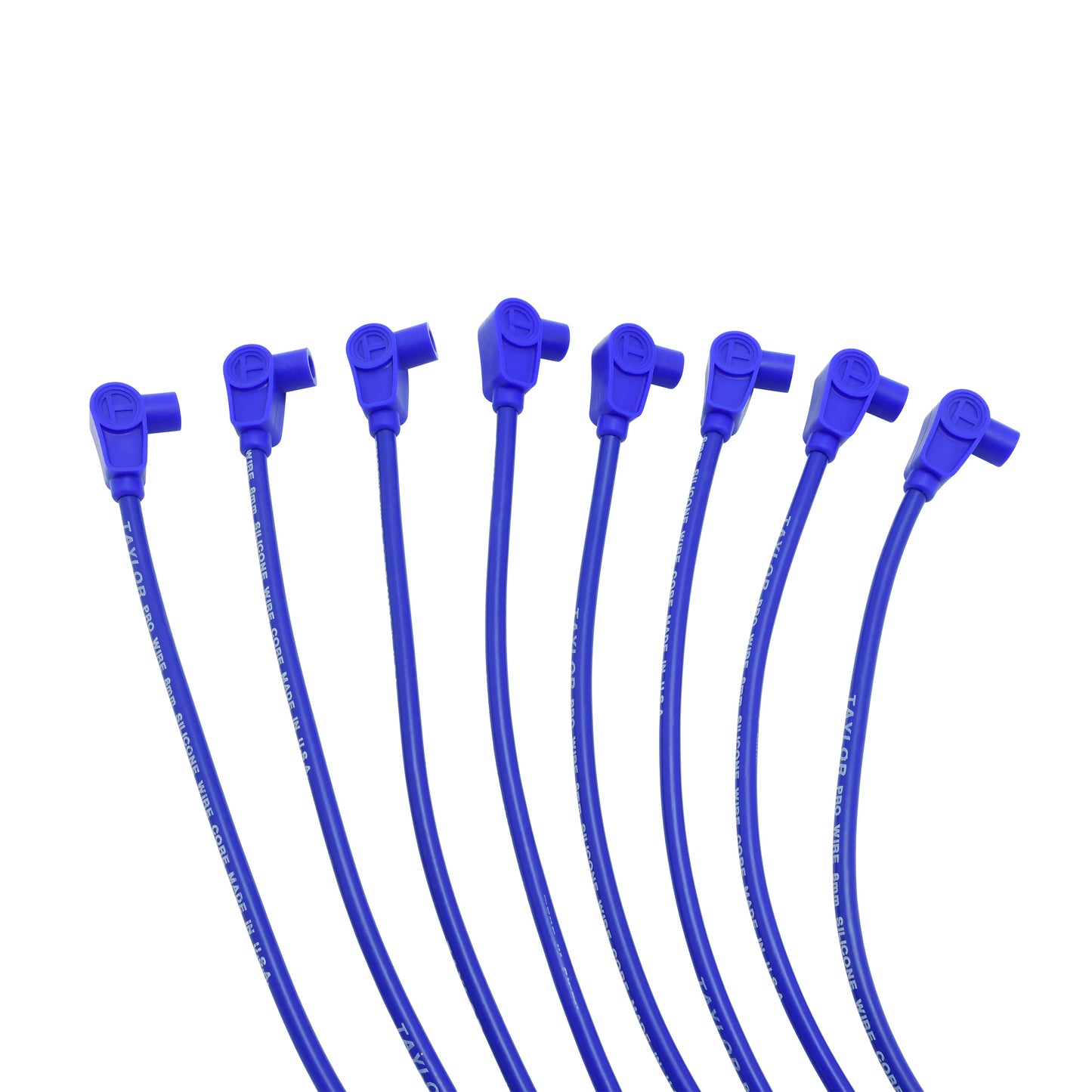 Taylor Cable 70650 8mm Pro TCW Ignition Wires univ 8 cyl 90 blue