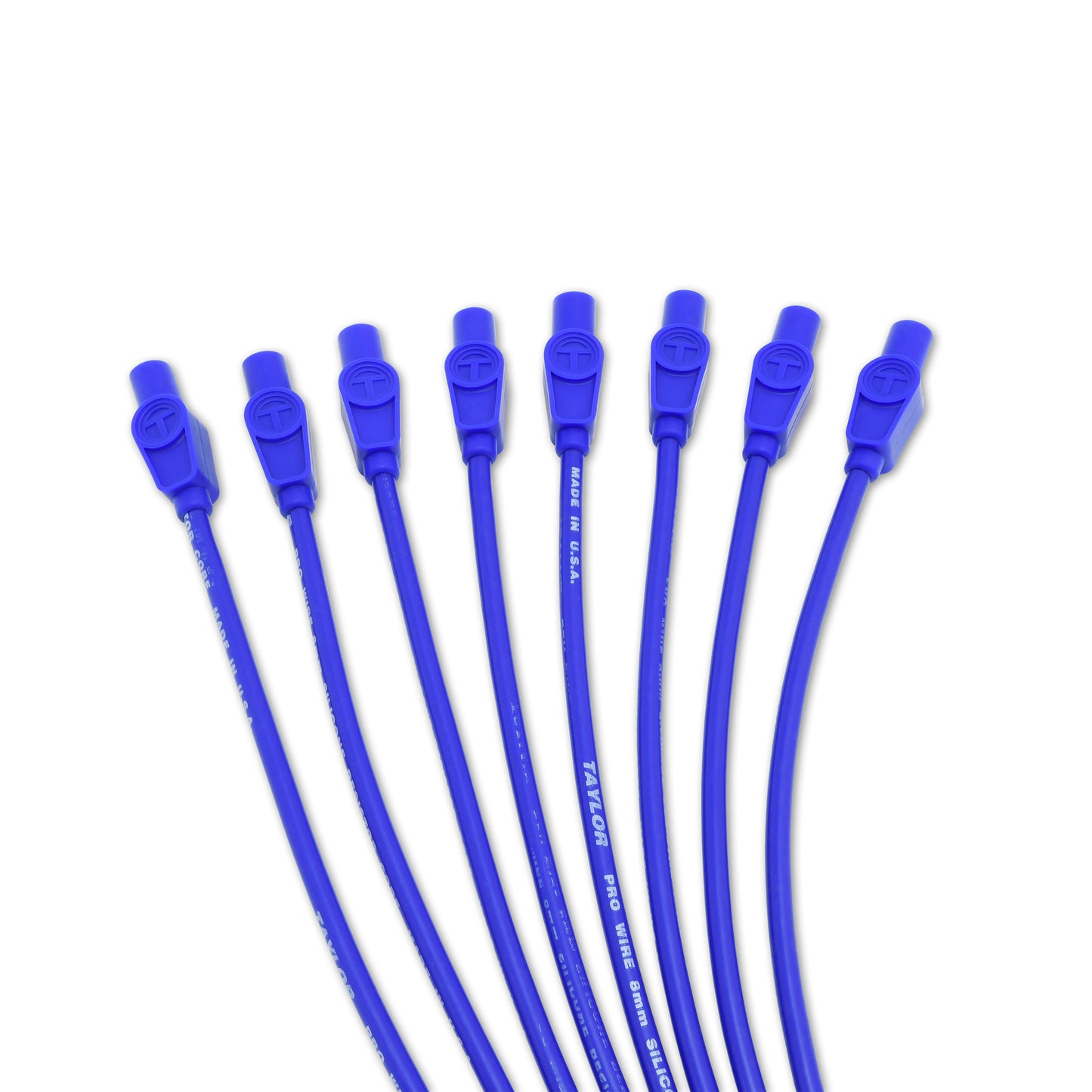 Taylor Cable 70655 8mm Pro RC Ignition Wires univ 8 cyl 180 blue