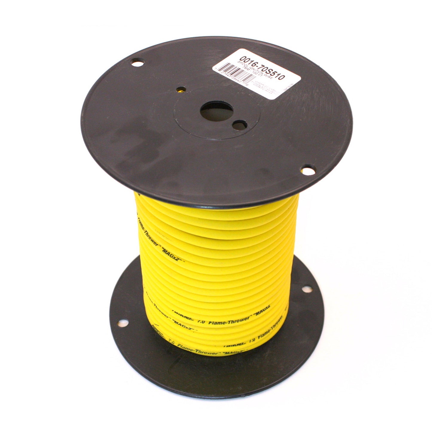 PerTronix 70S510 Flame-Thrower Spark Plug Wire 7mm Yellow with Black Script 100 Foot Spool