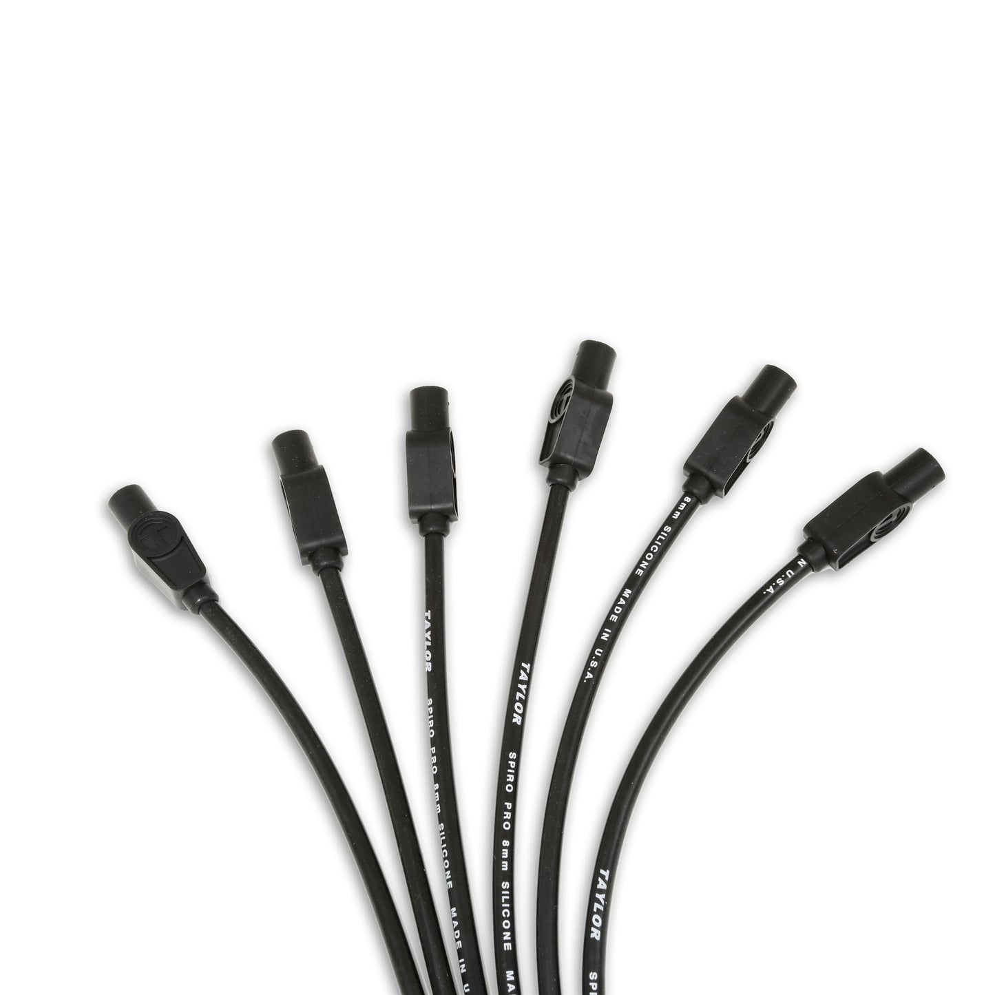 Taylor Cable 73045 8mm Spiro-Pro Ignition Wires univ 6cyl 180 black