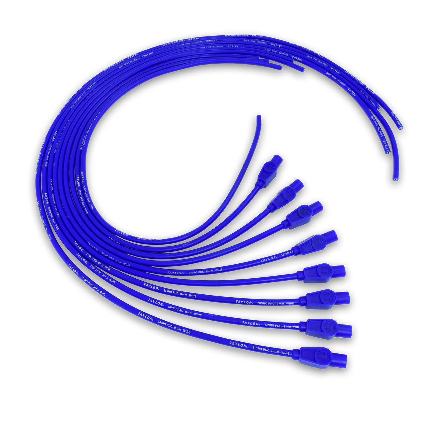Taylor Cable 73655 Spiro-Pro Ignition Wires univ 8 cyl 180 blue