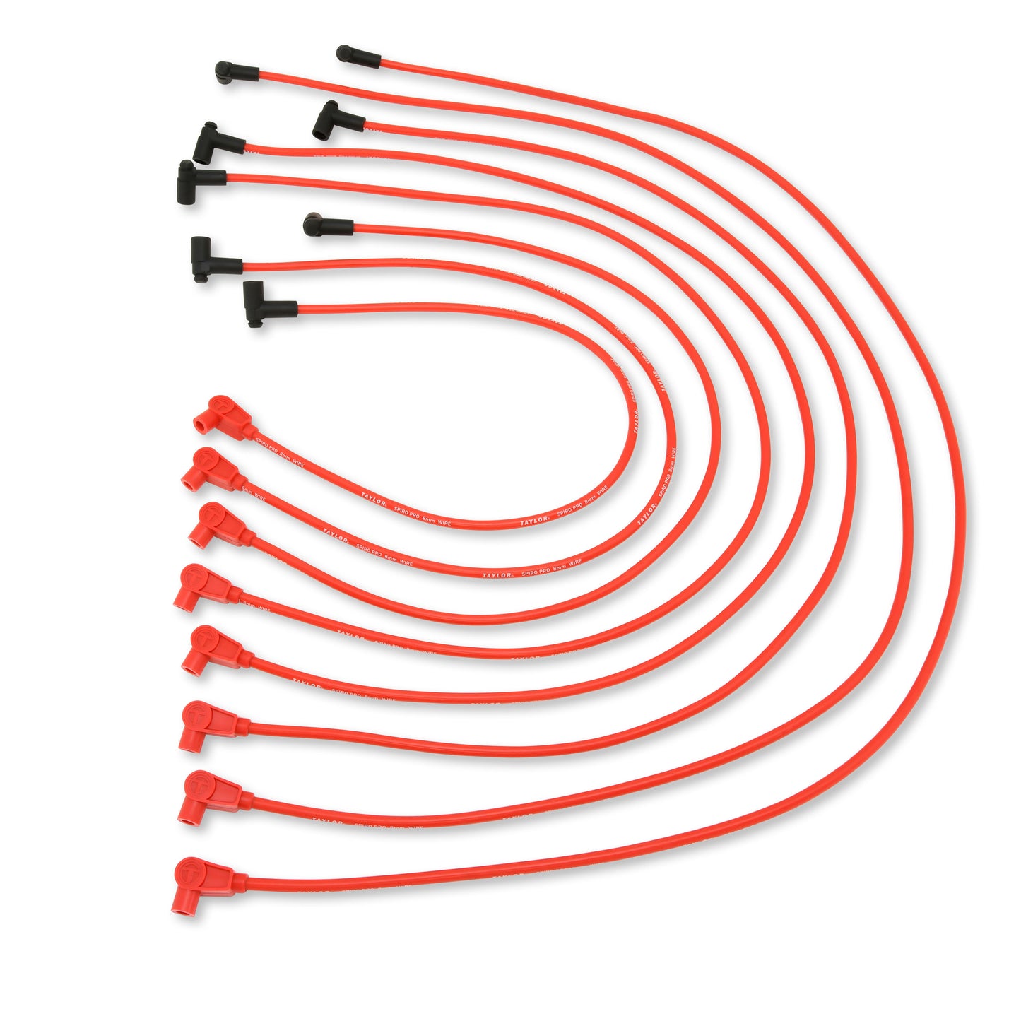 Taylor Cable 74206 8mm Spiro-Pro Custom Spark Plug Wires 8 cyl red