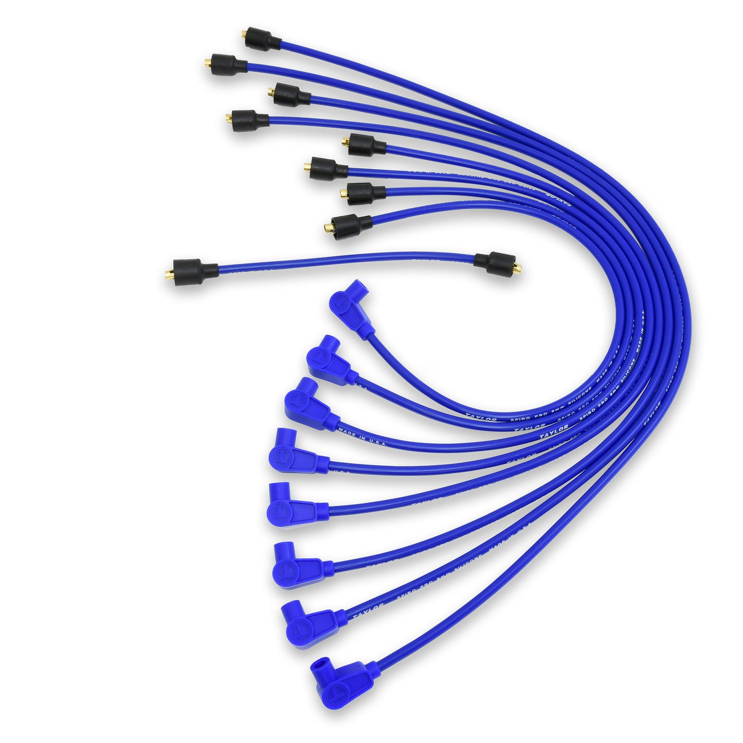 Taylor Cable 74601 8mm Spiro-Pro Custom Spark Plug Wires 8 cyl blue