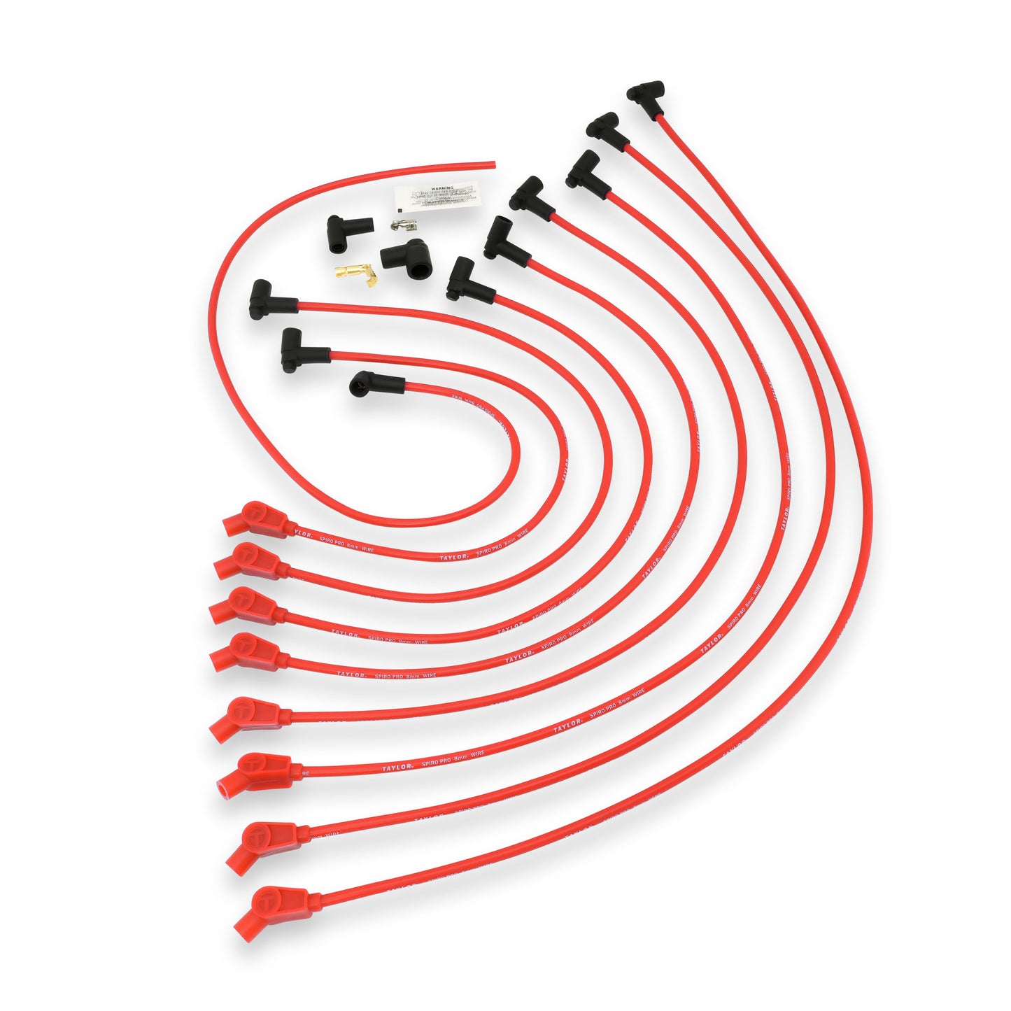 Taylor Cable 76231 8mm Spiro Pro Race Fit Spark Plug Wires 135° Red