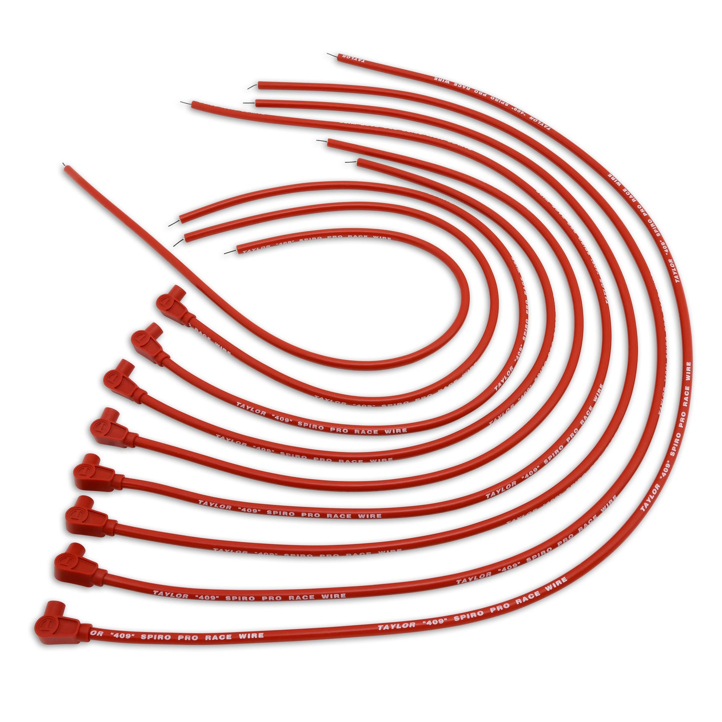 Taylor Cable 79251 10.4mm 409 Spiro-Pro Ignition Wires univ 8 cyl 90 red