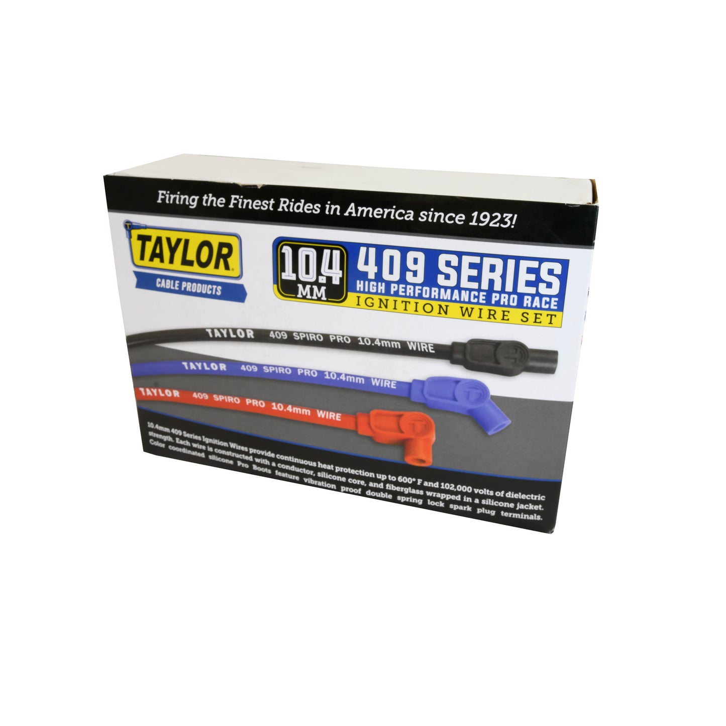 Taylor Cable 79628 10.4mm 409 Spiro Pro Race Fit Spark Plug Wires 90° Blue