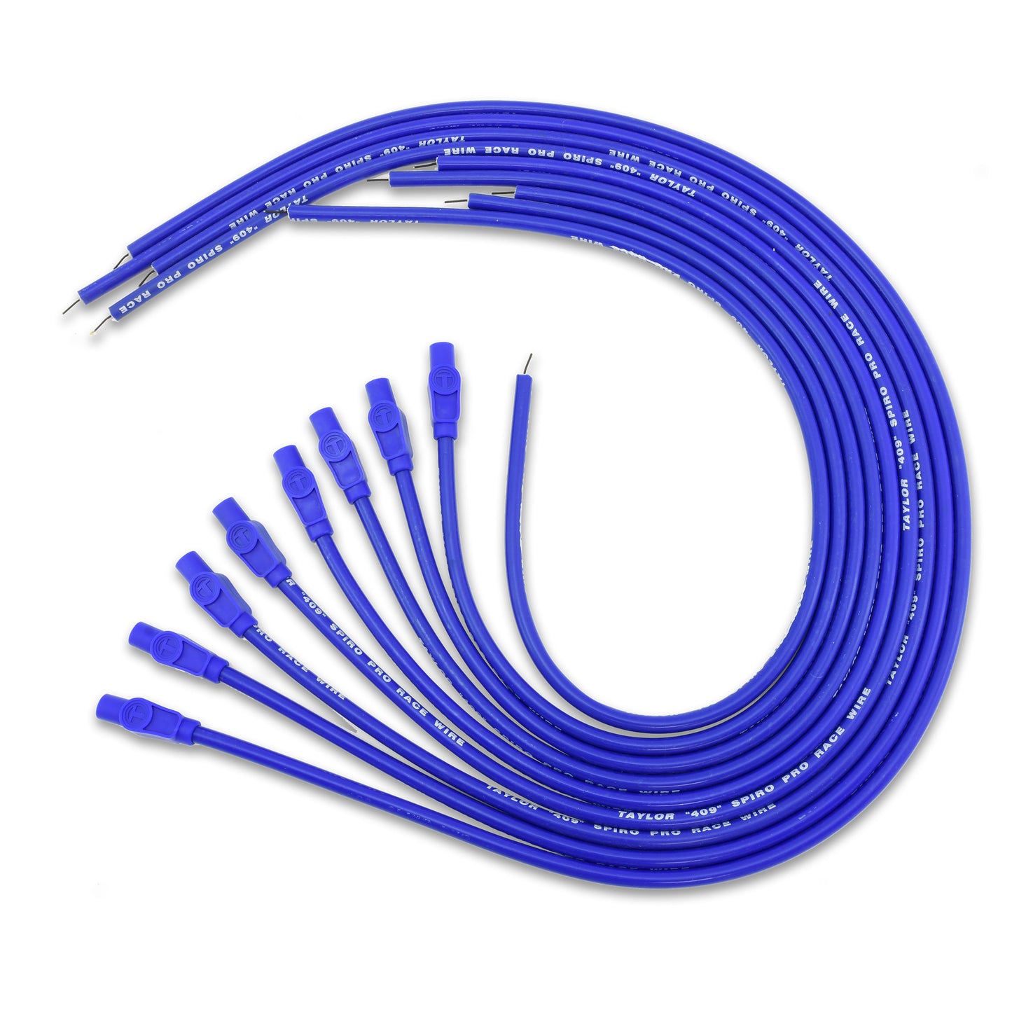 Taylor Cable 79655 10.4mm 409 Spiro-Pro Ignition Wires univ 8 cyl 180 blue