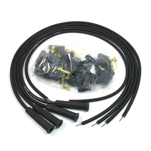 PerTronix 804280 Flame-Thrower Spark Plug Wires 4 cyl 8mm Universal 180 Degree Black