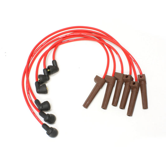 PerTronix 806420 Flame-Thrower Spark Plug Wires 6 cyl 8mm 01-05 Ranger 05-10 Mustang 4.0L Red