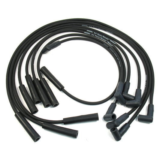 PerTronix 808204 Flame-Thrower Spark Plug Wires 8 cyl 8mm GM HEI Custom Fit Black