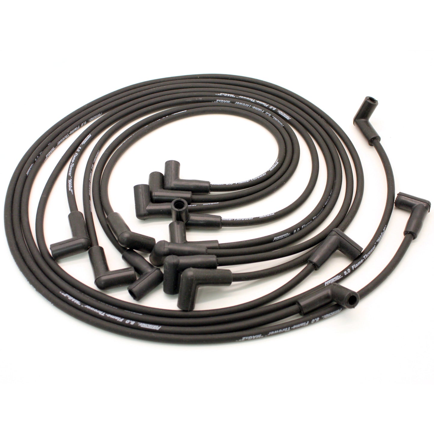 PerTronix 808213 Flame-Thrower Spark Plug Wires 8 cyl 8mm 74-82 Corvette HEI Custom Fit Black