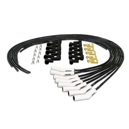 Universal 8mm MAGx2 White Ceramic Boot Spark Plug Wire Set (Available in 3 Boot Angles)