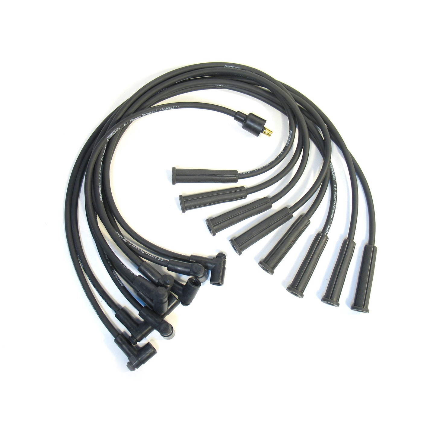 PerTronix 808220 Flame-Thrower Spark Plug Wires 8 cyl 8mm Ford 289-302W Male Cap Black