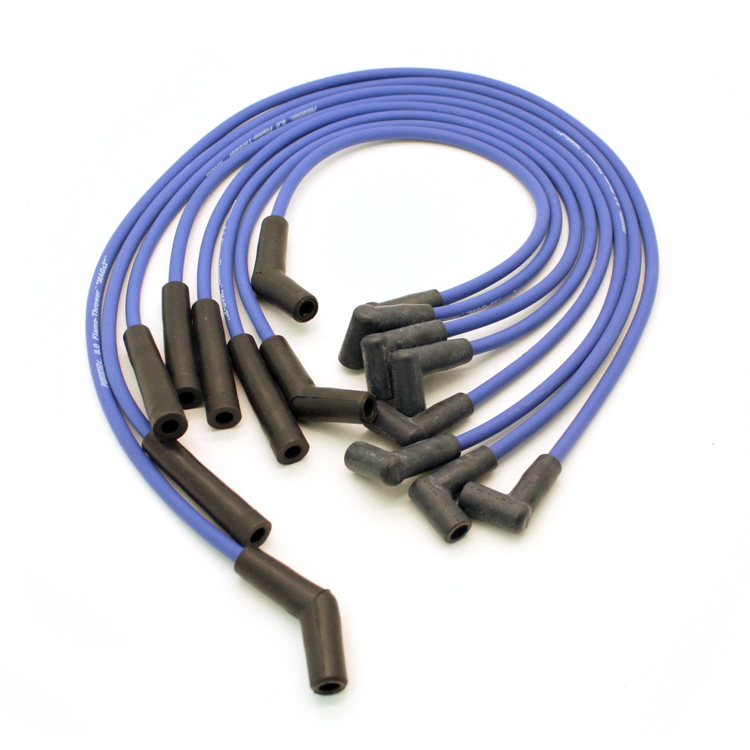 PerTronix 808302 Flame-Thrower Spark Plug Wires 8 cyl 8mm GM HEI Custom Fit Blue