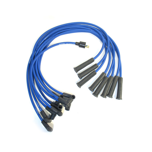 PerTronix 808321 Flame-Thrower Spark Plug Wires 8 cyl 8mm Ford 289-302W Male Cap Blue
