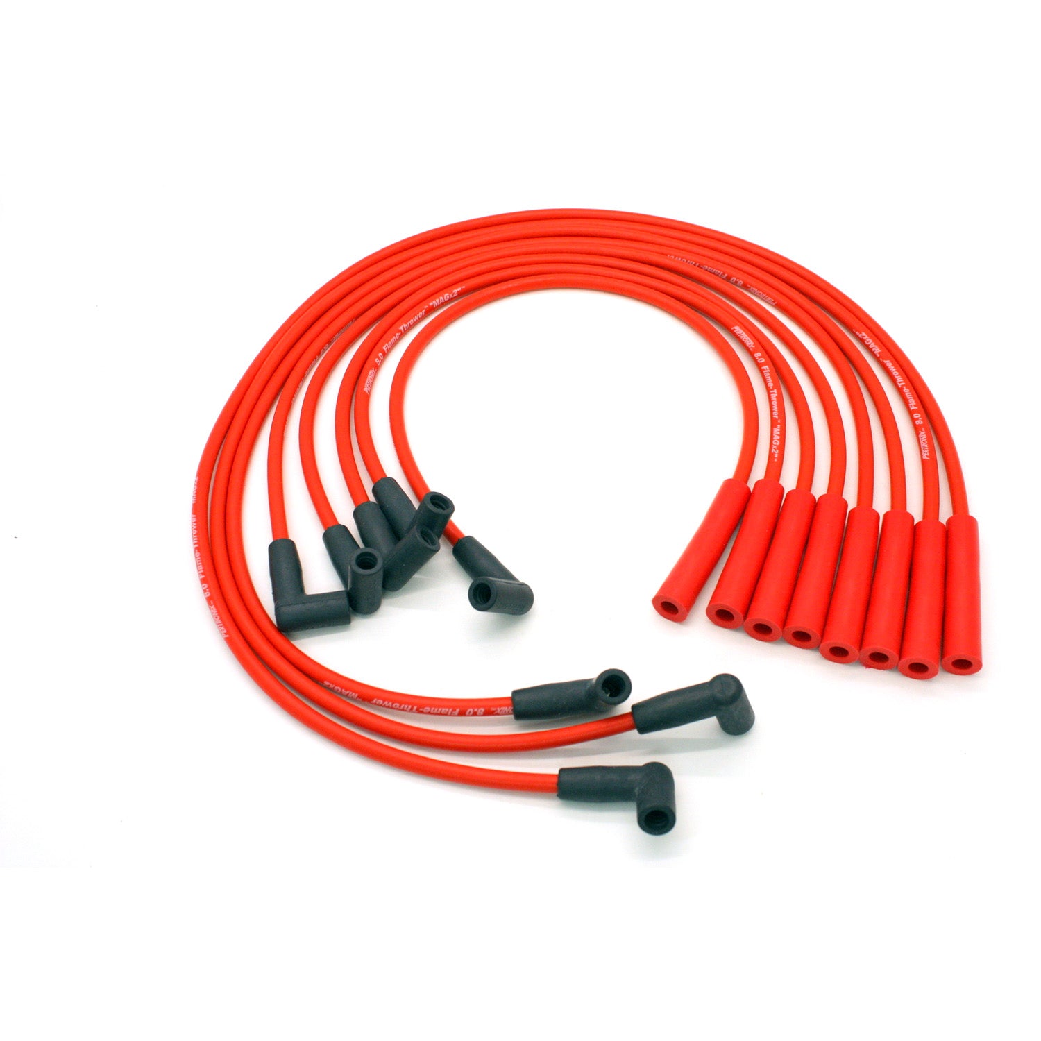 PerTronix 808406 Flame-Thrower Spark Plug Wires 8 cyl 8mm GM HEI Custom Fit Red