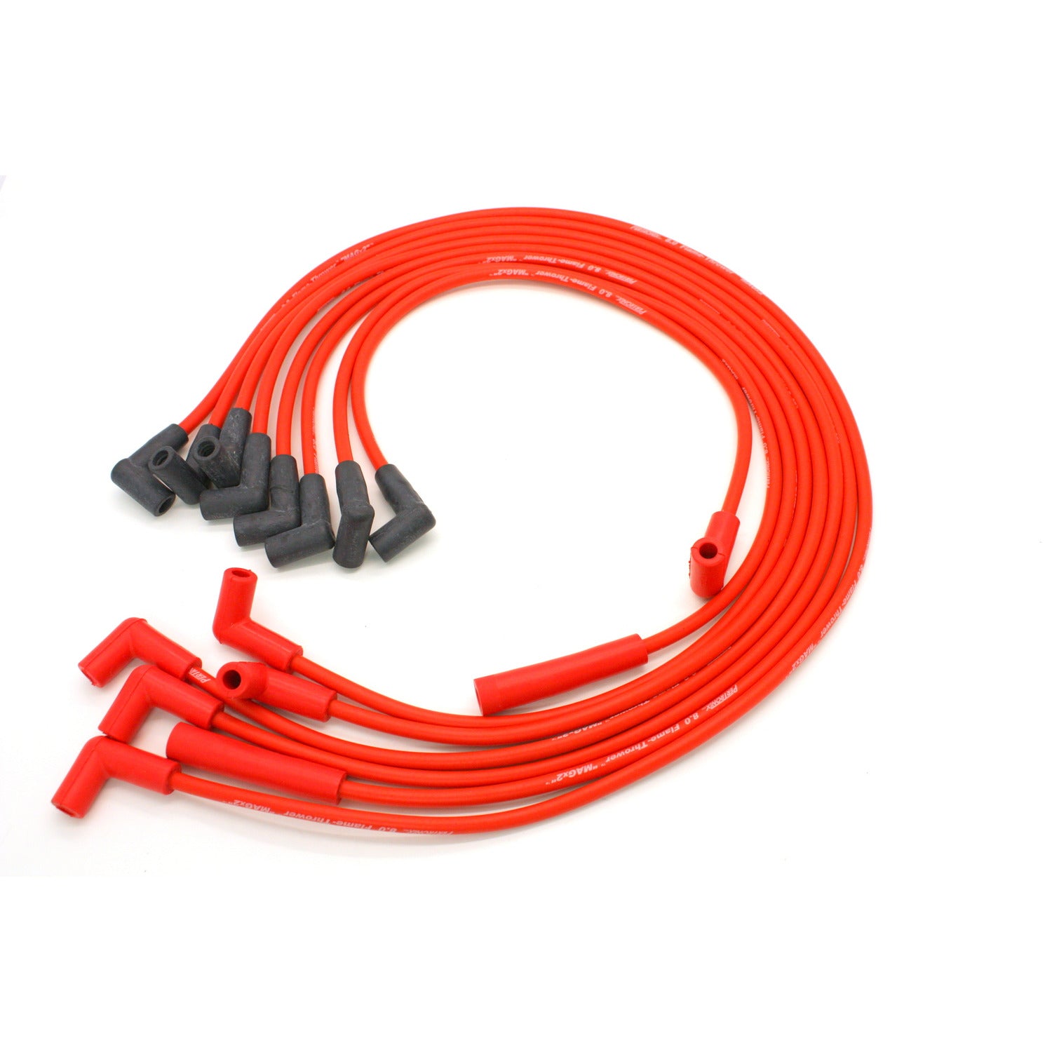 PerTronix 808409 Flame-Thrower Spark Plug Wires 8 cyl 8mm GM HEI Custom Fit Red