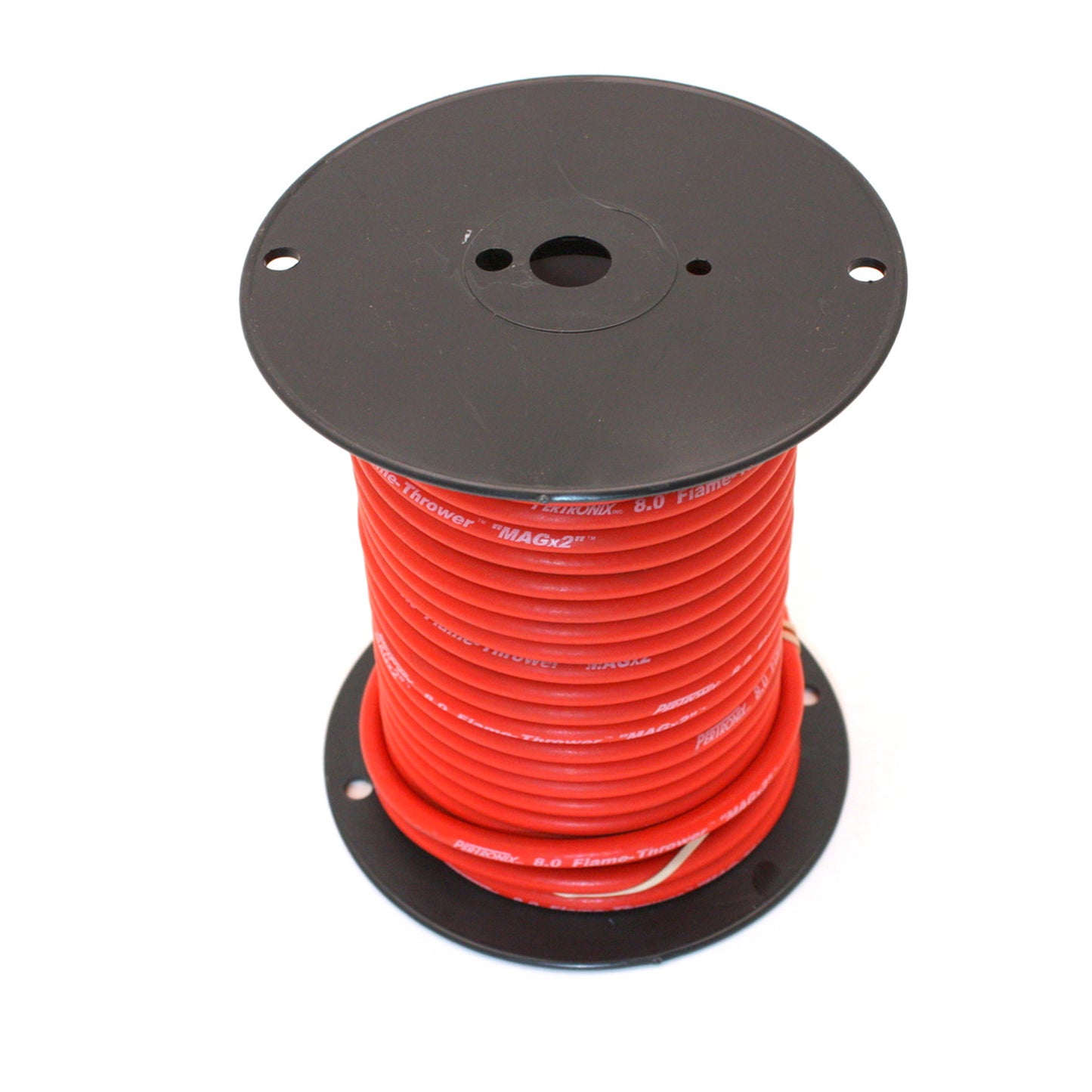 PerTronix 80S410 Flame-Thrower Spark Plug Wire 8mm Red with White Script 100 Foot Spool
