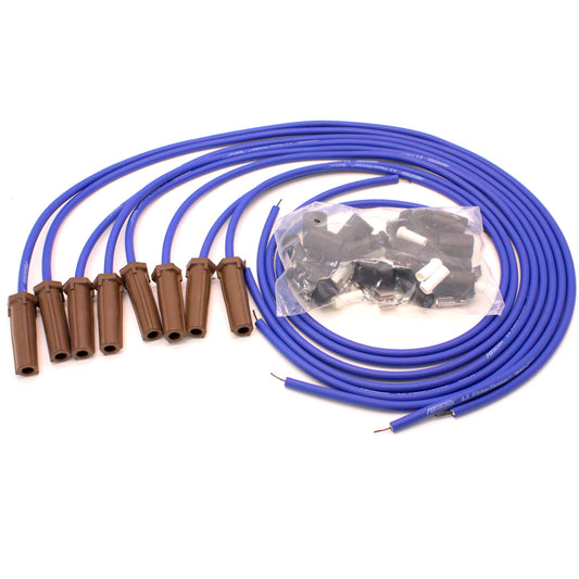 PerTronix 818380 Flame-Thrower Spark Plug Wires 8 cyl 8mm Universal LS 180 Degree blue