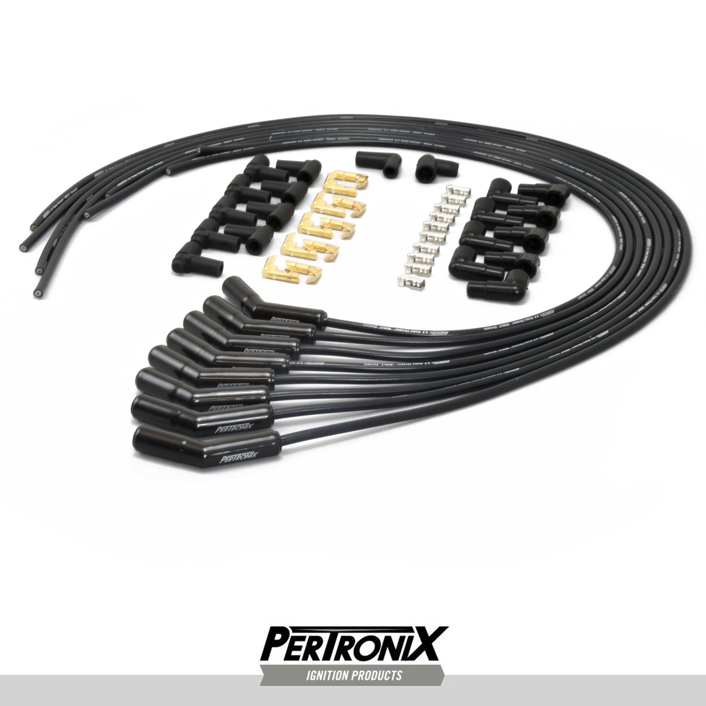 PerTronix 828215HT Flame Thrower Spark Plug Wires Black Ceramic