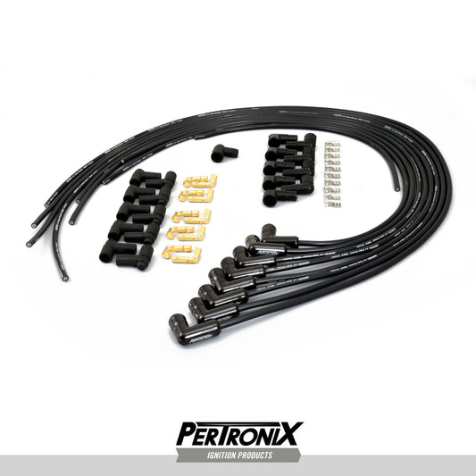 PerTronix 8563HT-8 Black Ceramic Spark Plug 45 Degree Boot Set of