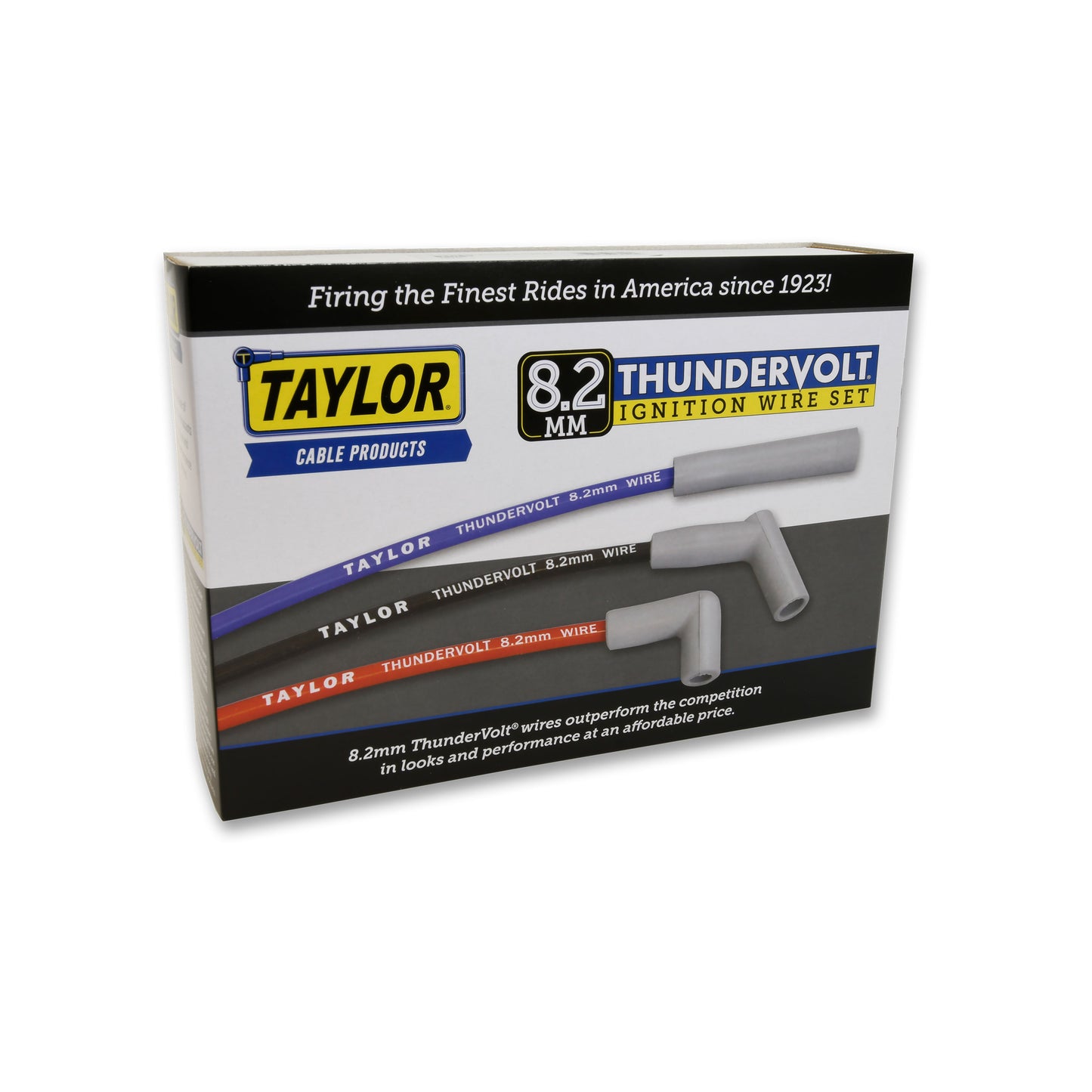 Taylor Cable 86002 8.2mm Thundervolt Race Fit Spark Plug Wires 90° Black