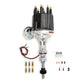 PerTronix D130710 Flame-Thrower Electronic Distributor Billet Ford Small Block Plug and Play with Ignitor II Technology Vacuum Advance Black Male Cap