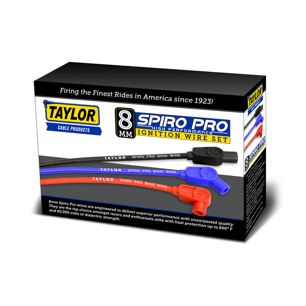 Taylor Cable 10635 8mm Spiro-Pro Motorcycle blue 12in custom 90